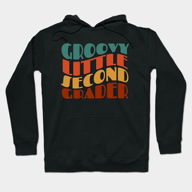 Groovy Little SECOND Grader Hoodie by Myartstor 